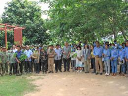 A planting event in Sok An Phnom Kulen Orchid Research and Conservation Center