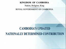 PRESS RELEASE: Cambodia’s Updated NDC under the UNFCCC