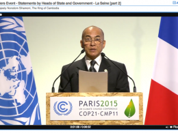 Statement by Cambodia's King in CoP 21 in Paris
