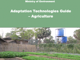 Adaptation Technologies Guide-Agriculture