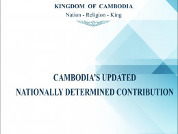 Cambodia’s Updated Nationally Determined Contribution (NDC)